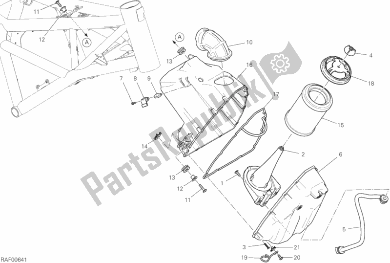 Toutes les pièces pour le Entrée D'air - Reniflard D'huile du Ducati Scrambler Desert Sled Thailand 803 2020
